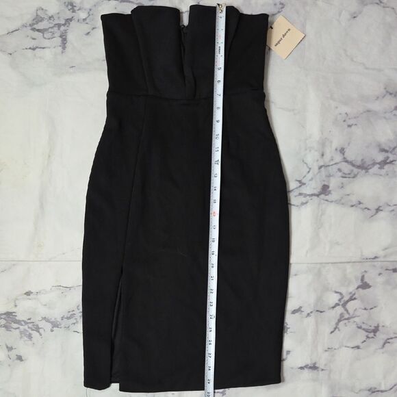 Superdown Elegant Black Strapless Mini Dress - Picture 3 of 5